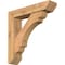 Ekena Millwork Olympic Slat Smooth Bracket w/ Offset Brace, Western Red Cedar, 5 1/2"W x 24"D x 24"H BKT0604X24X24OLY06SWR - alternate 1